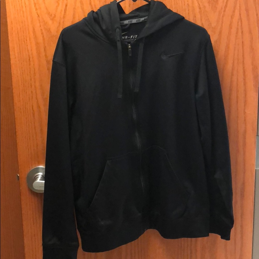 Black Nike hooded zip up jacket